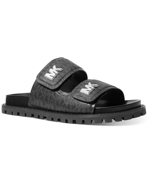 michael kors denim slides|Michael Kors stark slide.